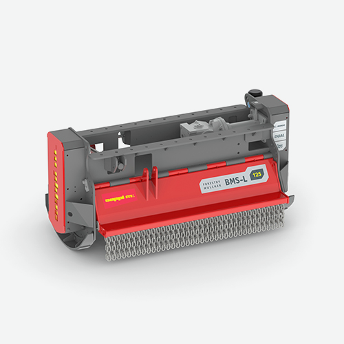 Der SEPPI BMS-L Forstmulcher ist ein äußerst flexibles und robustes Gerät, das speziell für die Verwendung an Baggern im Bereich von 7 bis 15 Tonnen konzipiert wurde. Mit seiner leistungsstarken Technik ist er in der Lage, verschiedene Materialien wie Gras, Sträucher, Schilf und auch größere Holzstücke effektiv zu mulchen. Besonders hervorzuheben ist die Möglichkeit, mit dem Forstrotor Holz bis zu einem Durchmesser von 15 cm zu zerkleinern, was ihn zu einer ausgezeichneten Wahl für anspruchsvolle Forst- und Landschaftspflegeaufgaben macht.