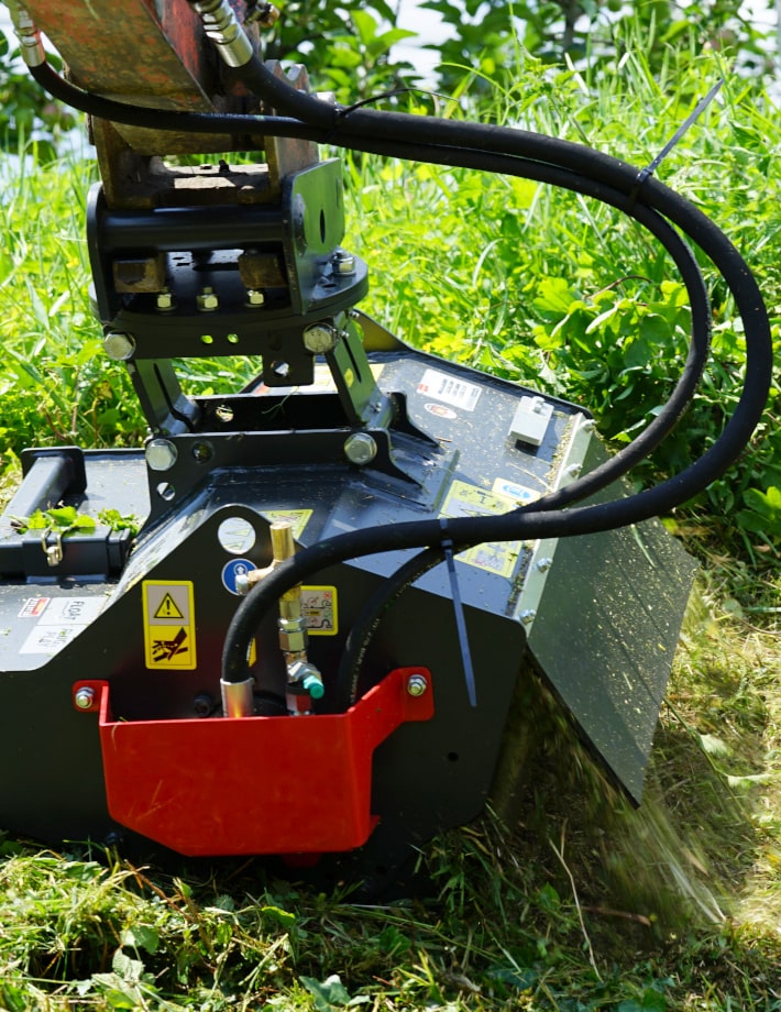Das DRAINLESS-System des H3 Mulchers ist ideal für den Einsatz an kleinen Baggern, die keine Leckölleitung besitzen. Das DRAINLESS-System sorgt für einen sauberen und sicheren Betrieb.