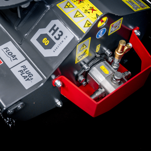 H3 direct - Trotz des geringen Bedarfs an hydraulischer Leistung überzeugt der H3 direct mit hoher Produktivität und mulcht Gras sowie Gestrüpp bis zu einem Durchmesser von 3 Zentimetern mühelos.