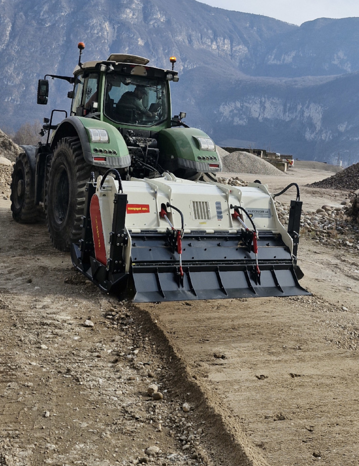 SEPPI MAXICRUSHR xd stabilization tiller and stone crusher – crushes stones up to 50 cm diameter, works to 50 cm depth