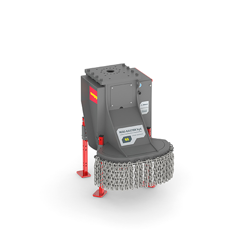 Für eine optimale Anpassung an unterschiedliche Einsatzbedingungen ist der MIDI-KASTOR hyd. mit verschiedenen hydraulischen Motoren und Überdruckventilen erhältlich. Optional können eine Anbauplatte für verschiedene Baggermodelle sowie eine hydraulische Drehvorrichtung mit 190° Schwenkbereich ergänzt werden.