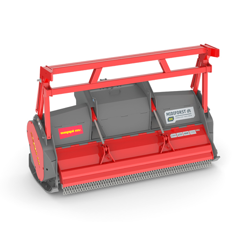 MIDIFORST dt - Leistungsstark, robust und effizient - der MIDIFORST dt ist die ideale Lösung für anspruchsvolle Forstarbeiten. Entwickelt für Traktoren von 120 bis 240 PS, zerkleinert er Holz bis 30 cm Ø mit höchster Präzision.