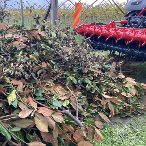 R20 pick-up: In einem einzigen Arbeitsgang werden 100 % der Äste aufgenommen und zu feinem Mulch verarbeitet, der sich anschließend besonders schnell zersetzt. Dies macht den R20 pick-up zu einem idealen Gerät für einen effizienten und nachhaltigen Pflegezyklus.